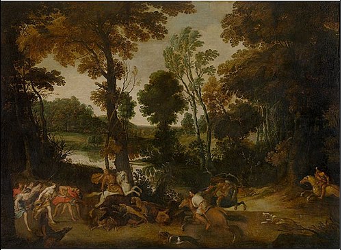 Landscape with Hunt of Meleager and Atalanta, 1650, Jan Wildens