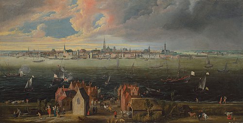 Панорамний пейзаж з Антверпеном, 1607, Jan Wildens