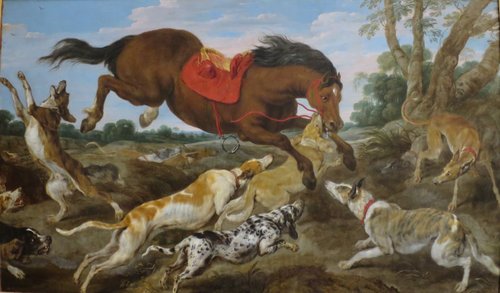Cheval attaqué par des chiens, 1630, Jan Wildens