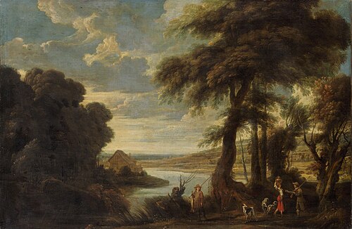 Landscape with hunters, 1649, Jan Wildens