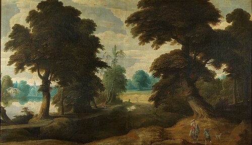 Landscape with figures, 1601, Jan Wildens