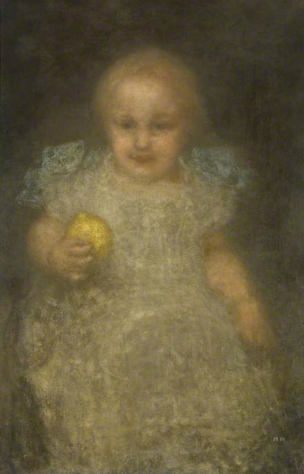 Child with a Lemon: Barye Swan, 1888, Matthijs Maris