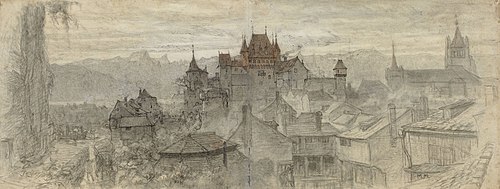 View of a town, 1861, Matthijs Maris