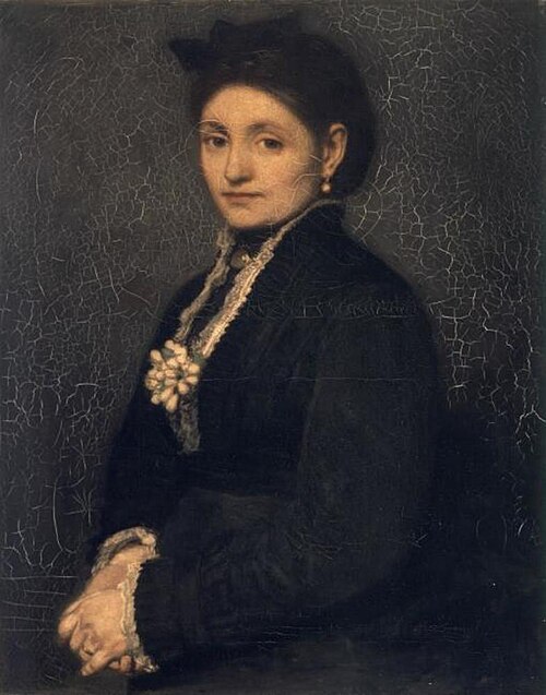 Portrait of Hendrika Troussard-Maris, sister of the painter, 1872, Matthijs Maris