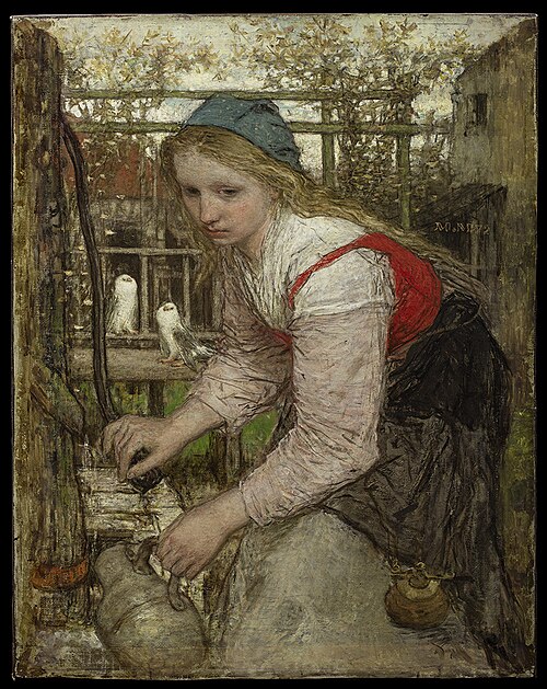 Meisje aan de pomp, 1872, Matthijs Maris