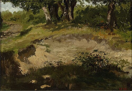 A sandy bank with trees, 1860, Matthijs Maris