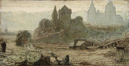 View of Lausanne, 1870, Matthijs Maris