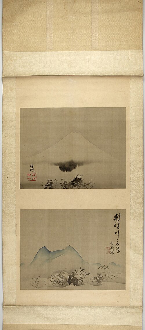 Mt. Fuji and True-view (shinkei) Landscape, , Tani Bunchō