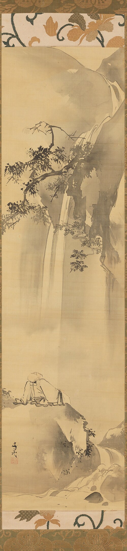 Ri Haku (Li Bo) Viewing a Waterfall, , Tani Bunchō