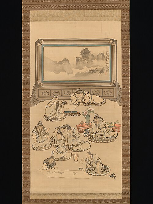 The Eight Immortals of the Wine Cup, 1828, Tani Bunchō