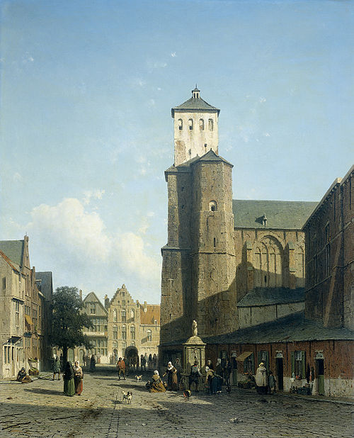 St Denis Church in Liège, 1850, Jan Weissenbruch
