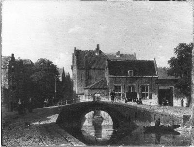 Stadsgezicht, 1858, Jan Weissenbruch