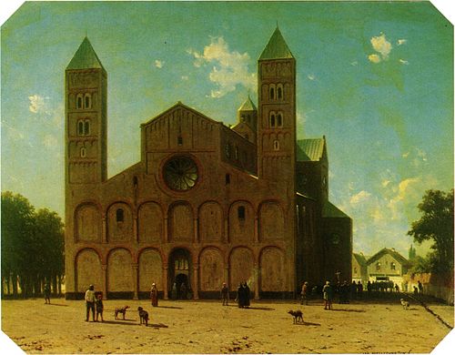 View of the Mariakerk in Utrecht, 1860, Jan Weissenbruch
