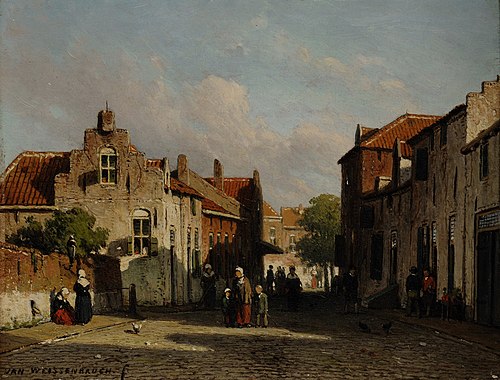 Straatgezicht te Rhenen, , Jan Weissenbruch