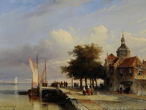 Het Groothoofd te Dordrecht, 1845, Jan Weissenbruch