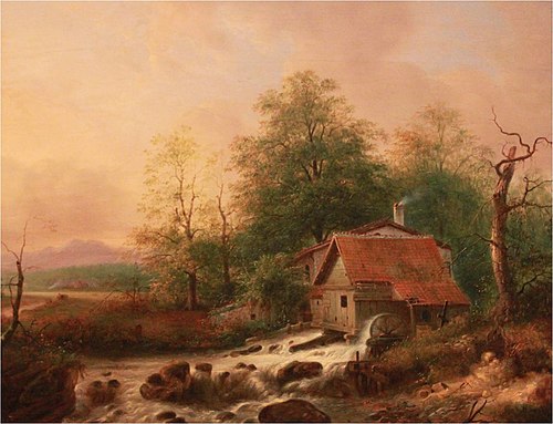 The water mill, 1835, Raden Saleh