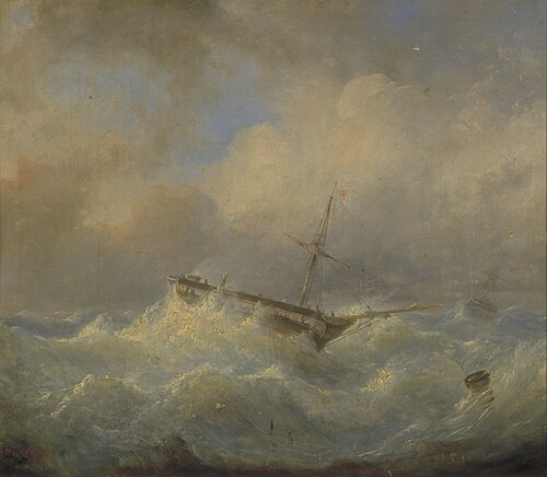 Ship in Distress, 1842, Raden Saleh