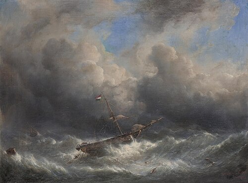 Shipwreck in Storm, 1839, Raden Saleh