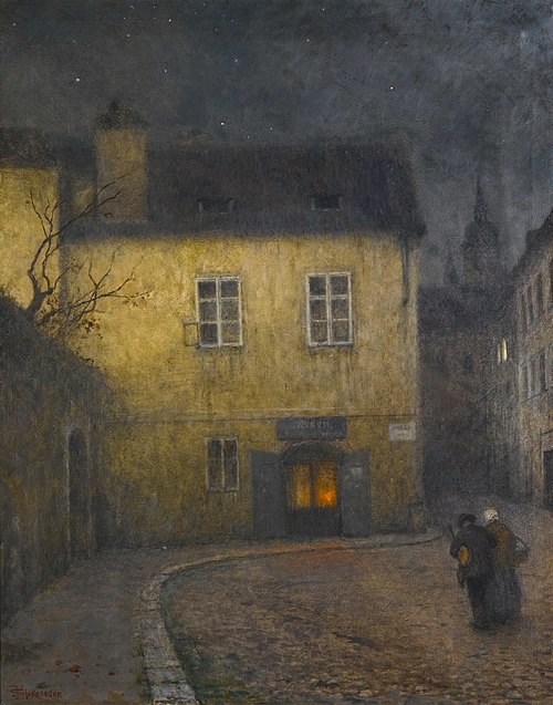 A Street Corner in Prague, 1924, Jakub Schikaneder