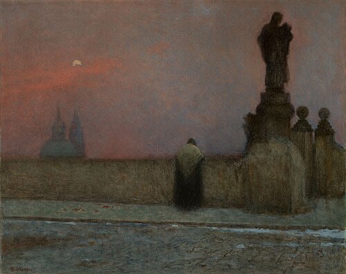 Early Evening at Hradčany, 1911, Jakub Schikaneder