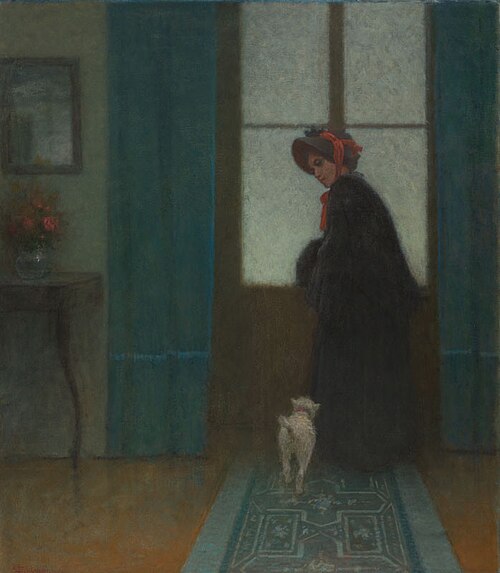 Lady with a Dog, 1912, Jakub Schikaneder