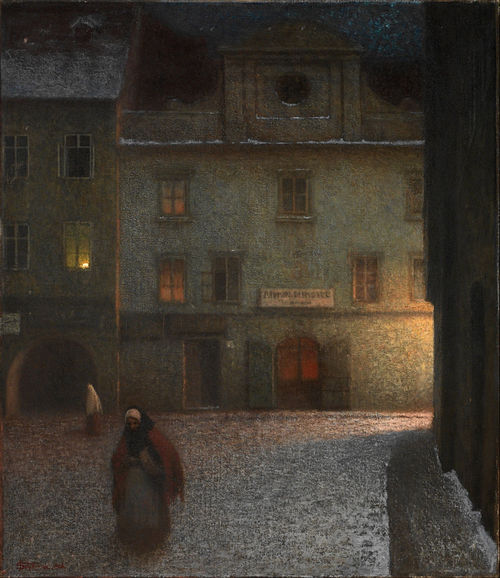 Evening Street, 1906, Jakub Schikaneder