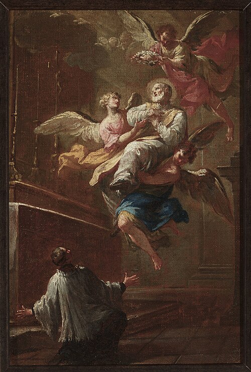 Saint elevated to heaven, , Szymon Czechowicz