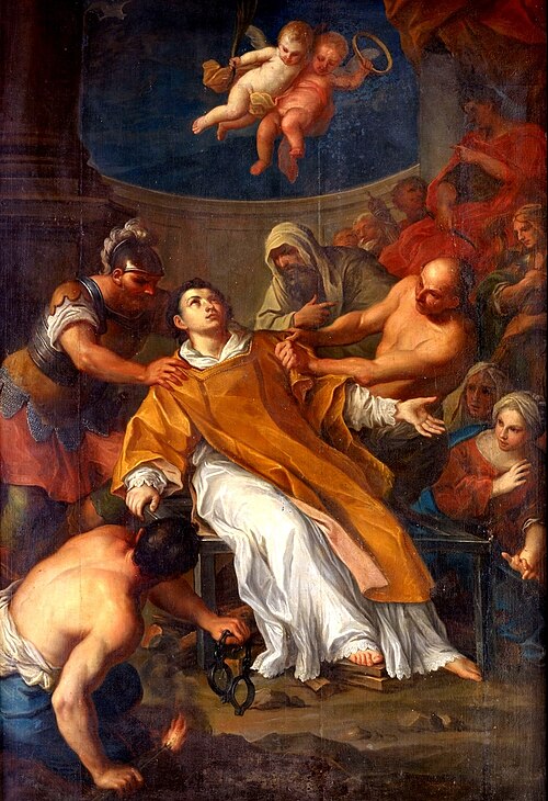 Martyrdom of Saint Lawrence., 1741, Szymon Czechowicz