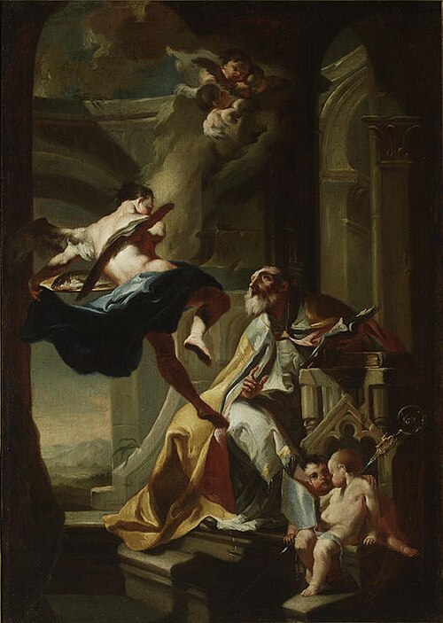 Miracle de Saint Ulrich ou Vision de Saint Bennon., 1740, Szymon Czechowicz