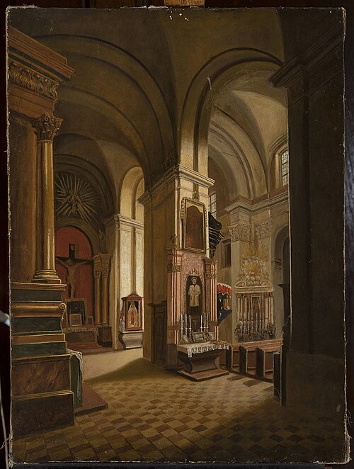 Church interior, 1829, Marcin Zaleski