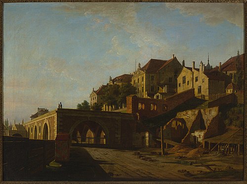 View of the castle from the north, 1838, Marcin Zaleski