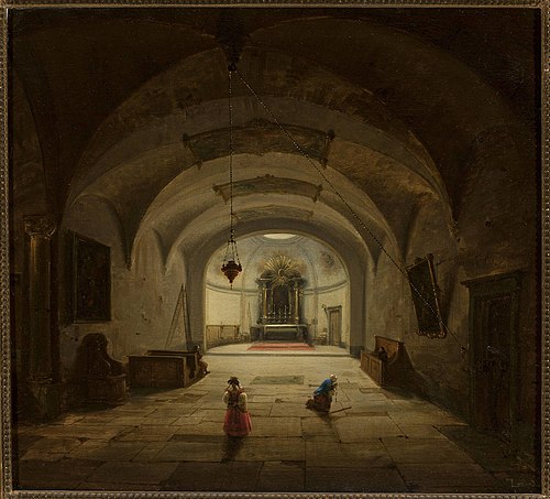 Interior of the subterranean chapel, 1836, Marcin Zaleski
