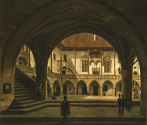 Courtyard of the Jagiellonian Library, 1846, Marcin Zaleski