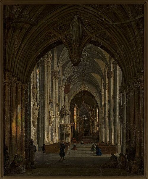 Interior of St. John’s Cathedral in Warsaw, 1865, Marcin Zaleski