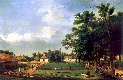 L'arrivée des invités., 1839, Marcin Zaleski