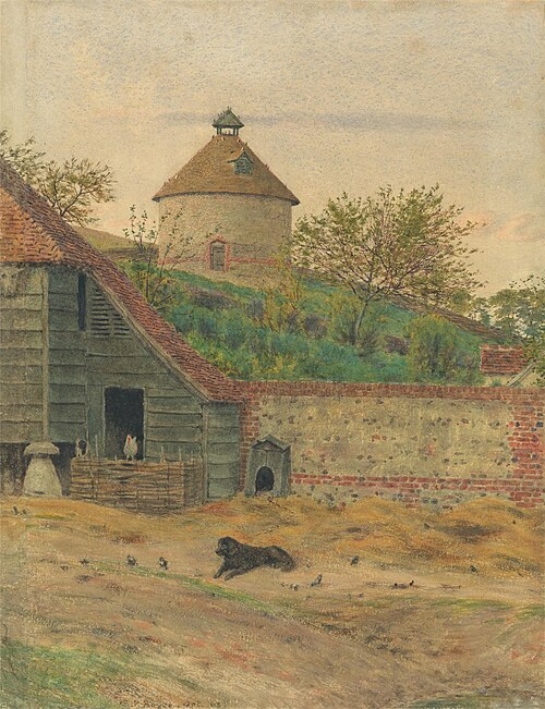 Dovecote at Streatley, 1863, George Price Boyce