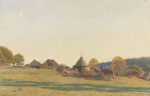 Brickfield at Pitland Street, Surrey, 1866, George Price Boyce