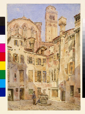 Church of the Frari, Venice from Campiello San Rocco, 1854, George Price Boyce