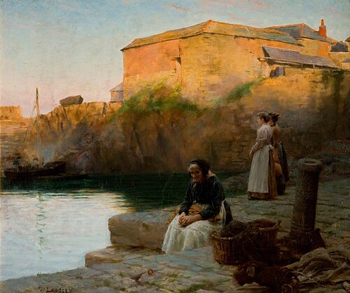 Evening at Coverack, Cornwall, 1895, Walter Langley