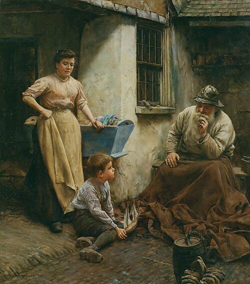 A Chip off the Old Block, 1905, Walter Langley