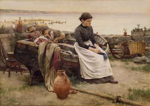 But O For the Touch of a Vanished Hand, 1888, Walter Langley