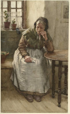 Study of an Old Fisherwoman, 1889, Walter Langley