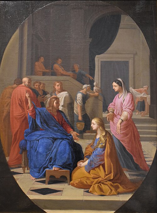 Jésus chez Marthe et Marie, 1700, Eustache Le Sueur