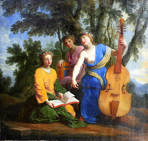 Melpomène, Érato et Polymnie, 1652, Eustache Le Sueur