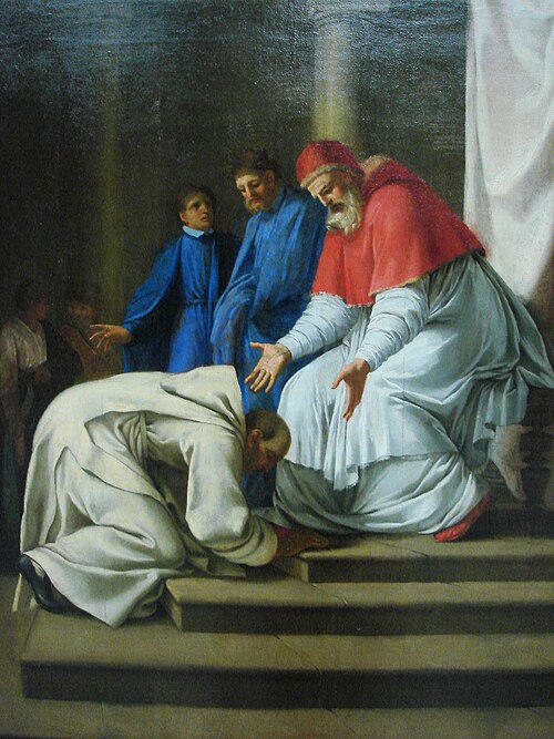 Arrivée de saint Bruno à Rome, 1646, Eustache Le Sueur