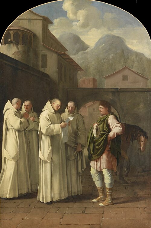 Saint Bruno reçoit un message du pape, 1646, Eustache Le Sueur