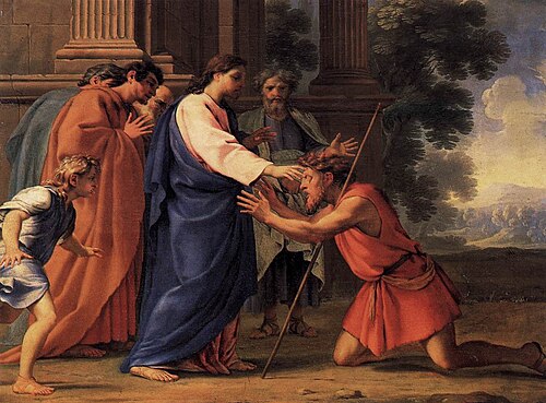 Jésus Christ guérissant l'aveugle, 1645, Eustache Le Sueur