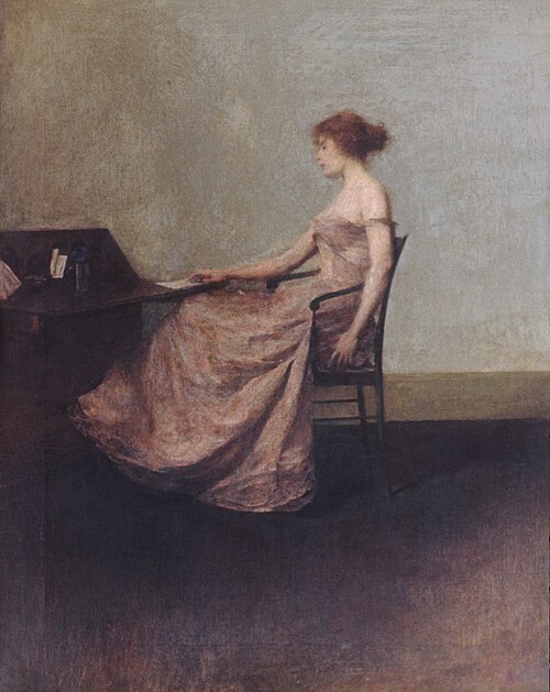 The Letter, 1897, Thomas Wilmer Dewing