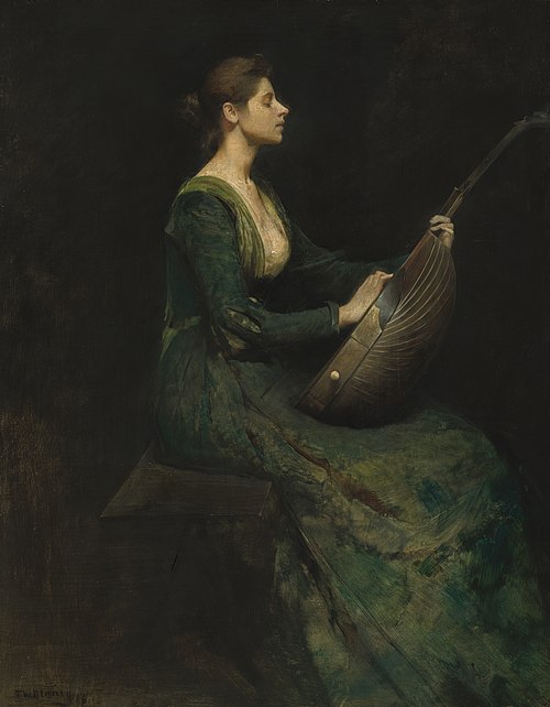 Lady with a Lute, 1886, Thomas Wilmer Dewing