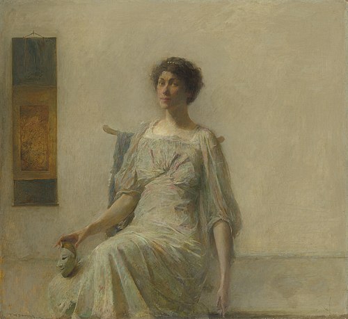 Lady with a Mask, 1911, Thomas Wilmer Dewing